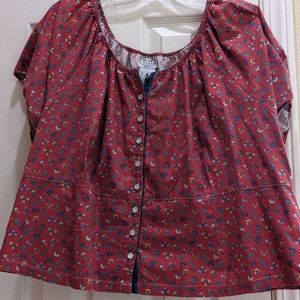 Size 24 Carolina blues blouse.